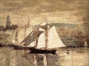 Winslow Homer Glastre Bay Yacht oil painting artist